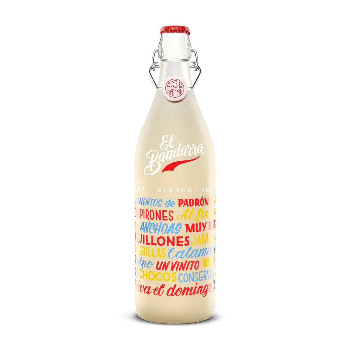El Bandarra Blanco, botella de vermut blanco